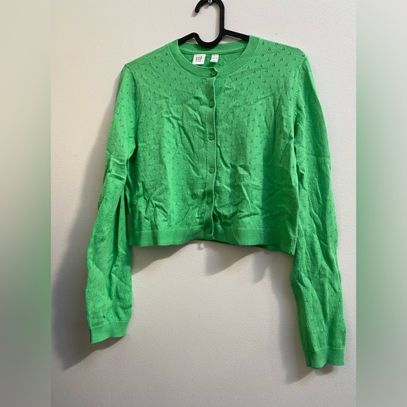 Gap Kids Pointelle Knit Cotton Cardigan XXL - Picture 2 of 5